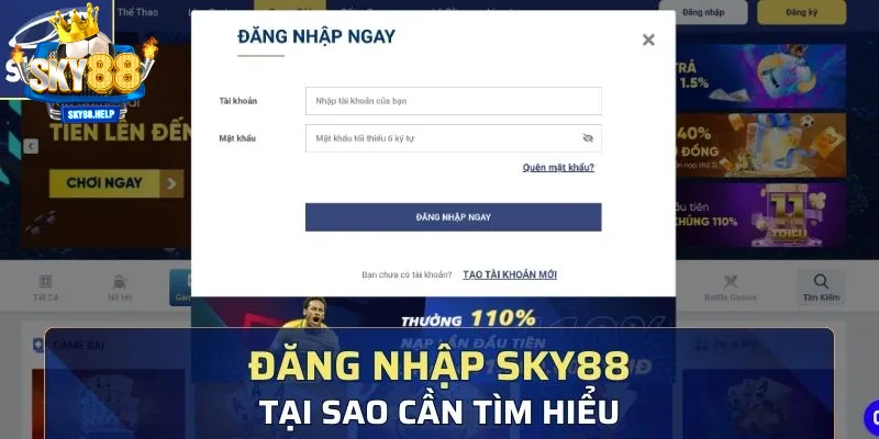 Hướng dẫn đăng nhập nhanh chóng và đặc biệt đơn giản tại sky88